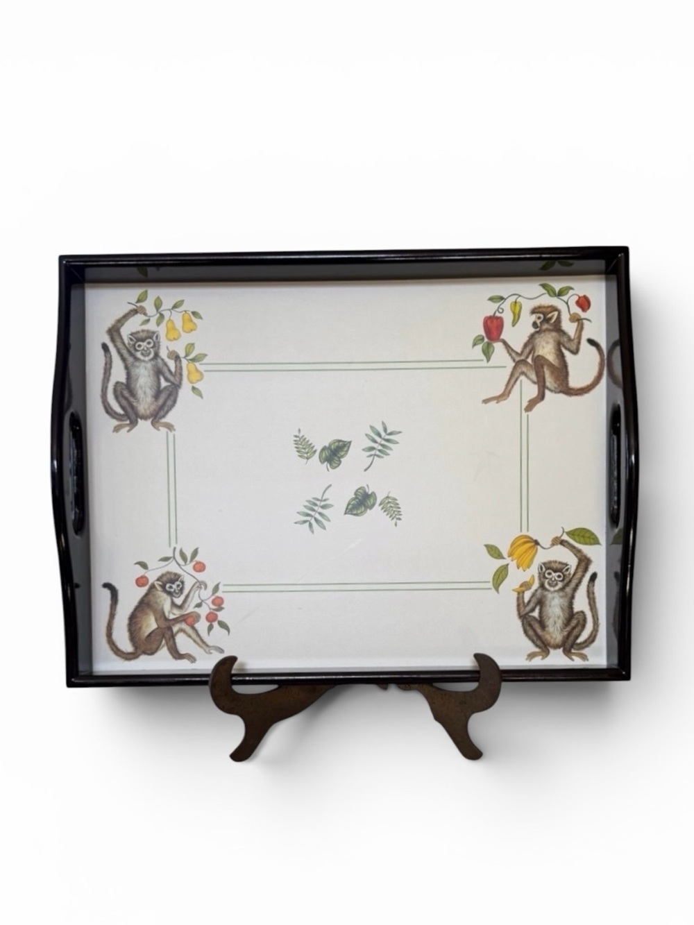 Lynn Chase Monkey Business Large Rectangular Melamine Serving Tray 1990’s